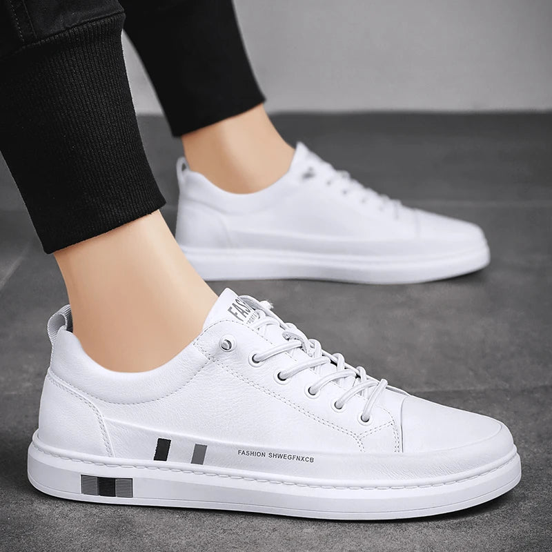 Men Sports Casual Shoes for Men Low-top White Shoes Lace-up Comfortable Mens Sneakers White Tenis Shoes Zapatillas Hombre