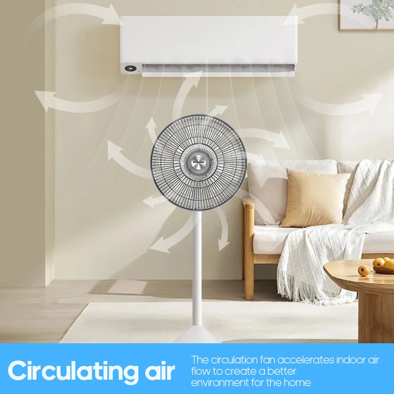 KINSCOTER Floor Fan Home 220v Electric Fan 4 Speed Silent Air Conditioner Air Circulator Fan Ventilator With Remote Control