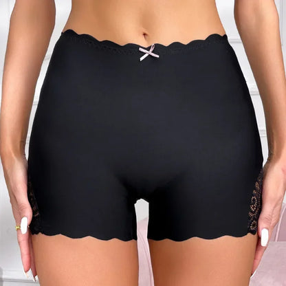 Sexy Lace Edge Soft Seamless Safety Short Pants Under Skirt Shorts Modal Ice Silk Breathable Short Tights Women Underwear