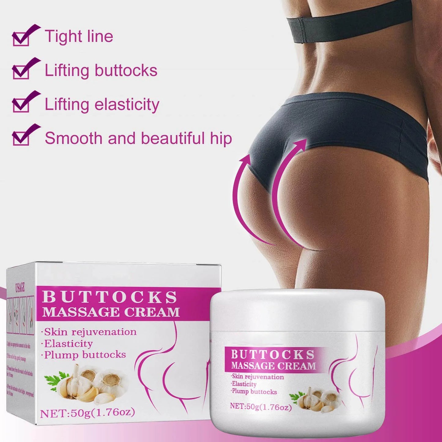 Buttock Enlargement Cream Butt Lift Up Firming Essential Oil Big Ass Enhance Hip Growth Tighten Shaping Sexy Body Care For Women