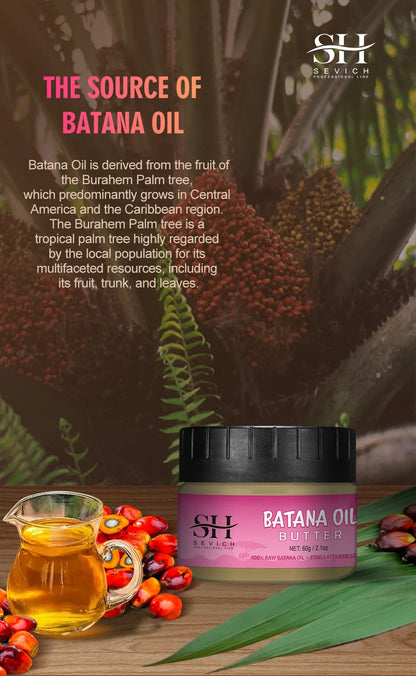 100% Pure Batana Growth Oil set For Traction Alopecia Butter Hair Mask Anti Break Loss Hair Growth Oil For Black Men & Women