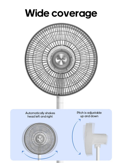 KINSCOTER Floor Fan Home 220v Electric Fan 4 Speed Silent Air Conditioner Air Circulator Fan Ventilator With Remote Control