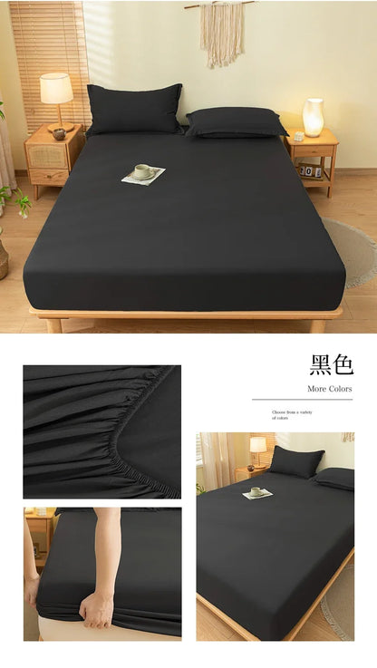 2 People Luxury Double Bed Bed Sheet Elastic Fitted Sheet Mattress Cover Couple Bed Linen 150/180x200 Bedding Queen King Size