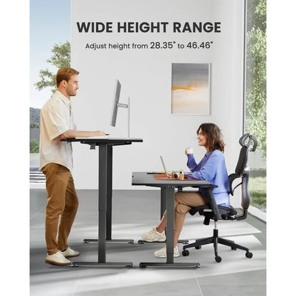 Computer Desk, Height Adjustable Electric Standing Table, 48 X 24 Inches Sit Stand Up Desk, Memory Computer Home Office Desk