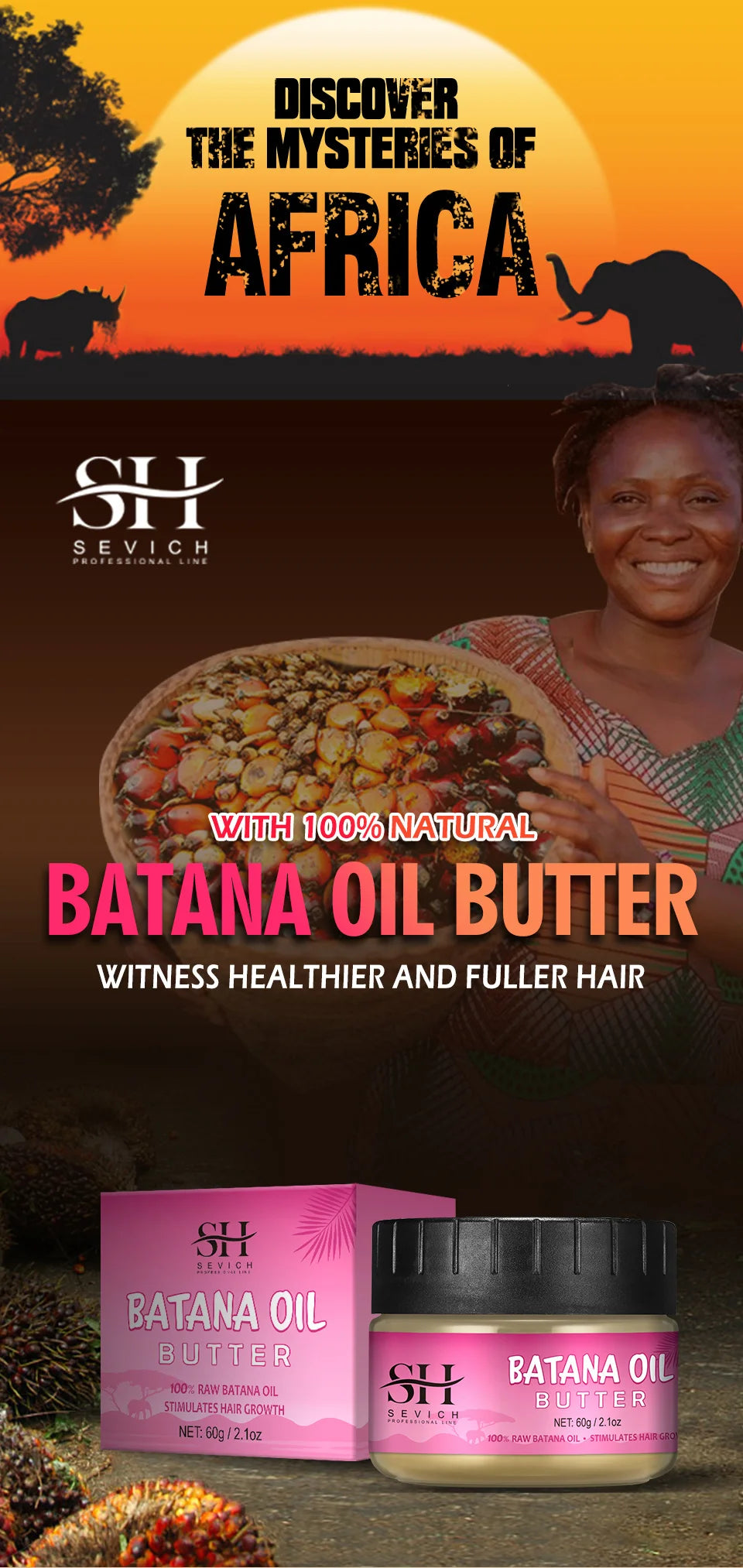 African Batana Oil Baldness Hereditary Postpartum Seborrheic Hair Regrowth Treatment Serum Batana Oil Hair Growth For Men Women