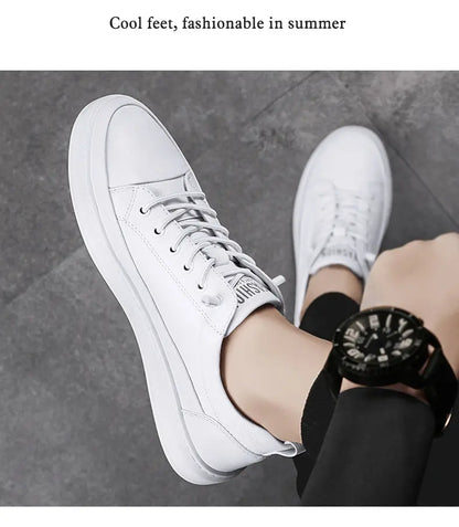 Men Sports Casual Shoes for Men Low-top White Shoes Lace-up Comfortable Mens Sneakers White Tenis Shoes Zapatillas Hombre