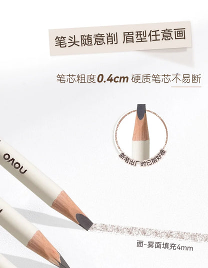 NOVO Eyebrow Pencil Wooden Hard Refill High Quality Professional Waterproof Tattoo Eyebrow Branded Makeup Products Long Lasting