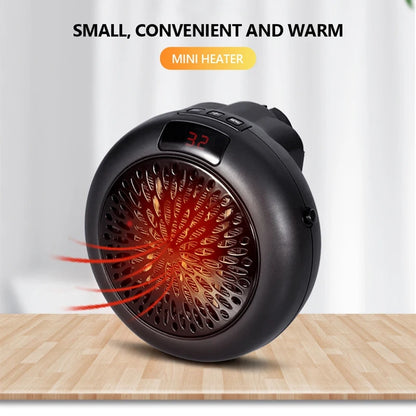 Portable Electric Heater Mini Wall Mount Warm Air Heater Warmer Fan Silent Remote Fast Heat Thermostat For Home