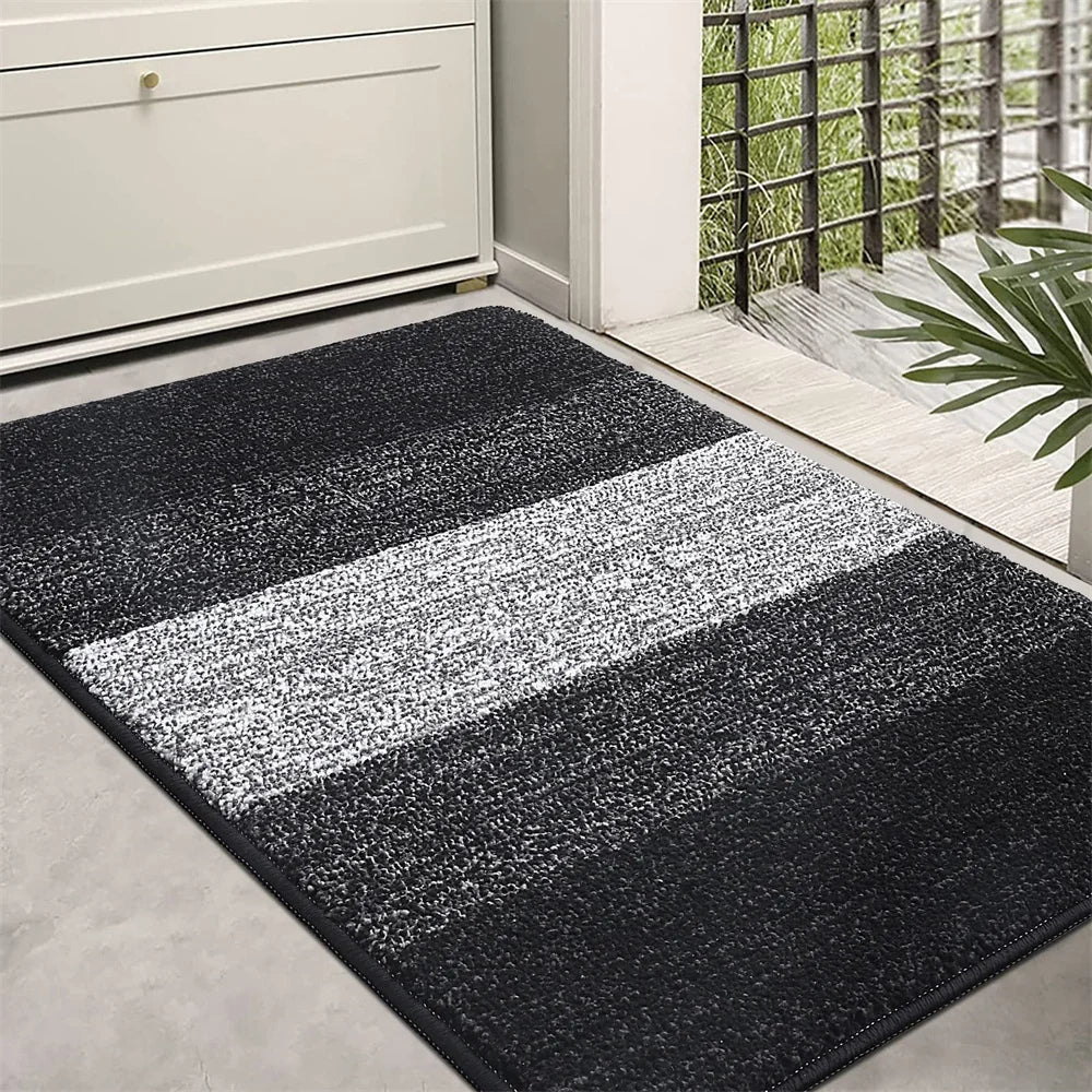 Olanly Door Mat Indoor Non-Slip Entrance Doormat Low Profile Mat Foot Mat Supe Absorbent Welcome Bathroom Rug Front Door Carpet