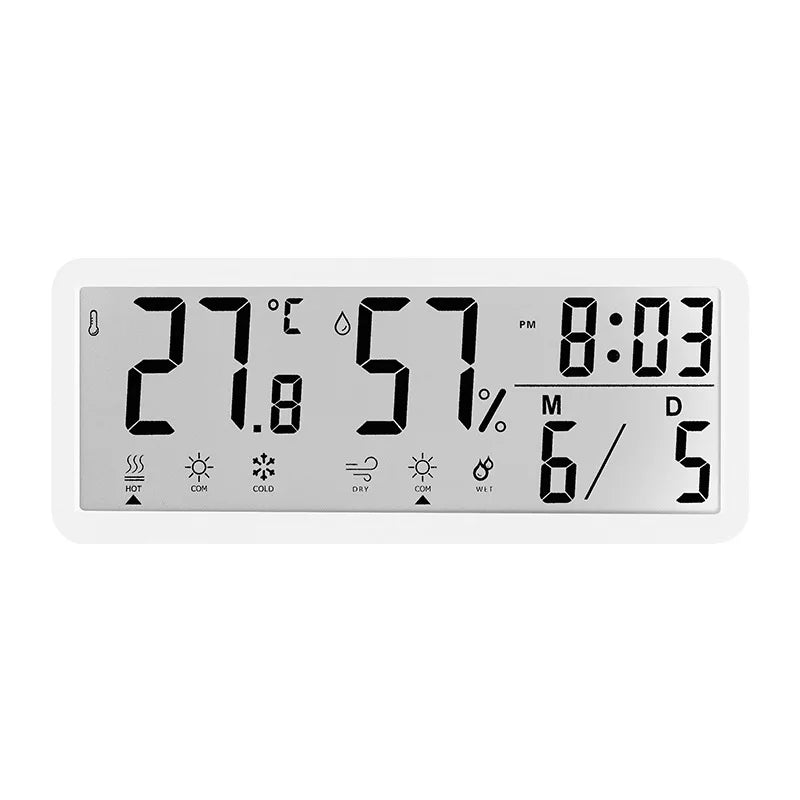 Digital Wall Clock LCD Screen Time Week and Temperature Display Electronic Clock Modern Desktop Alarm Clock Bedroom Home Decor