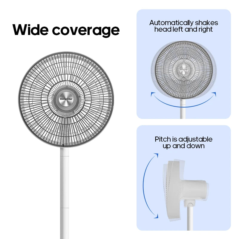 KINSCOTER Floor Fan Home 220v Electric Fan 4 Speed Silent Air Conditioner Air Circulator Fan Ventilator With Remote Control