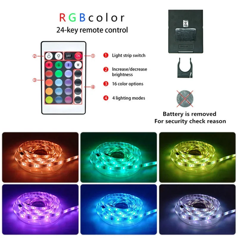 USB LED Strip Lights RGB 5050 Led Light Bluetooth App Control Flexible LED Lamp Ribbon For Room Decor TV BackLight Diode Tape