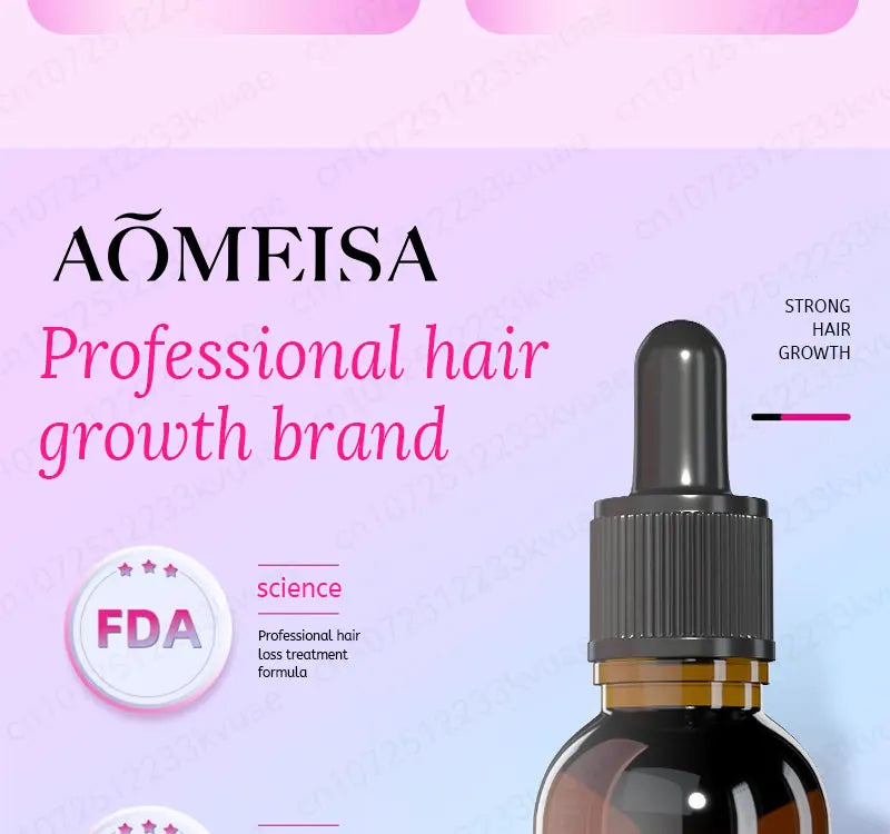 Hair growth essential oil. Effectively repairs baldness and hair loss symptoms, suitable for both men and women