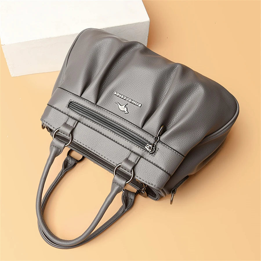 Female Handbag Luxury brands Women Bags Designer high-capacity Soft Leather Shoulder Crossbody Bags for Women Tote Bag 3 layers