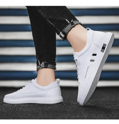 Men Sports Casual Shoes for Men Low-top White Shoes Lace-up Comfortable Mens Sneakers White Tenis Shoes Zapatillas Hombre