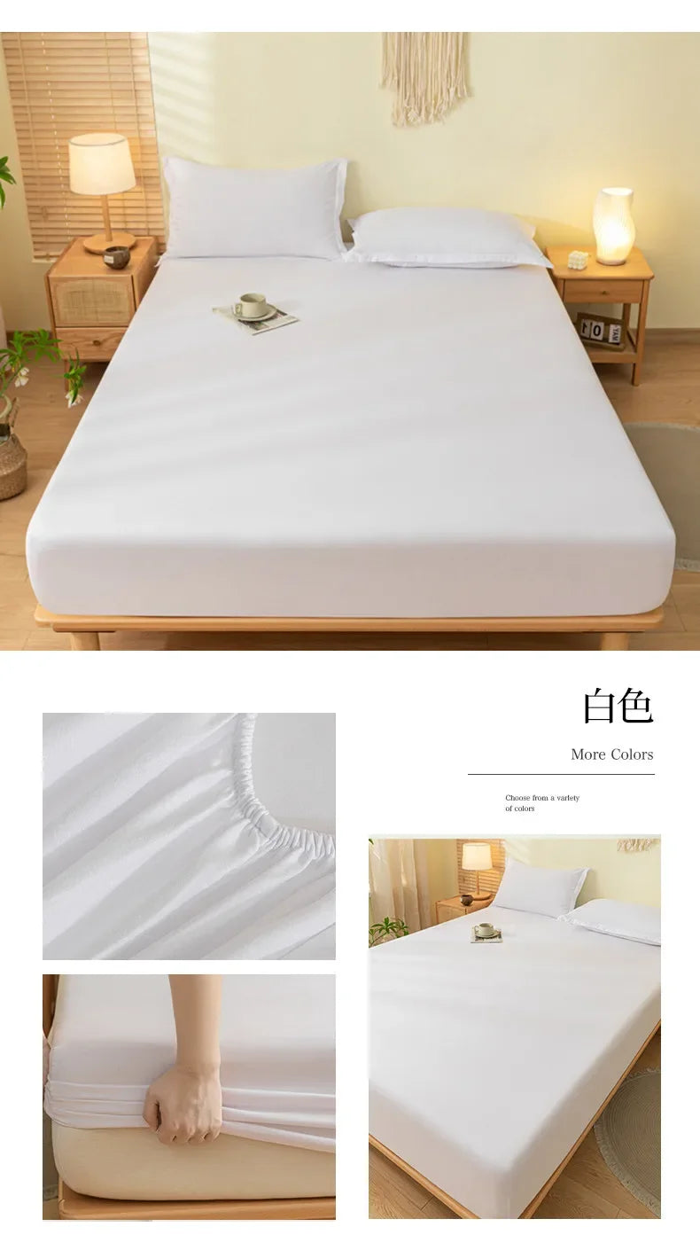 2 People Luxury Double Bed Bed Sheet Elastic Fitted Sheet Mattress Cover Couple Bed Linen 150/180x200 Bedding Queen King Size