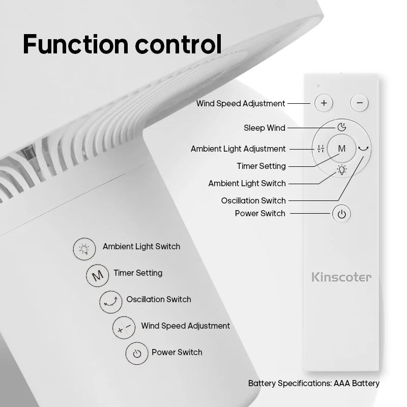 KINSCOTER Floor Fan Home 220v Electric Fan 4 Speed Silent Air Conditioner Air Circulator Fan Ventilator With Remote Control