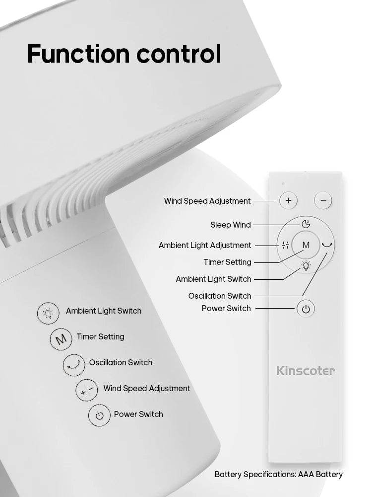 KINSCOTER Floor Fan Home 220v Electric Fan 4 Speed Silent Air Conditioner Air Circulator Fan Ventilator With Remote Control