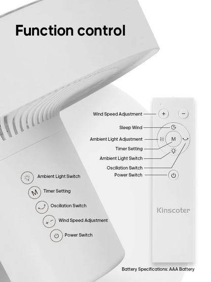 KINSCOTER Floor Fan Home 220v Electric Fan 4 Speed Silent Air Conditioner Air Circulator Fan Ventilator With Remote Control