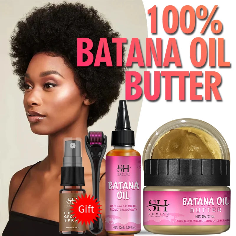 African Batana Oil Baldness Hereditary Postpartum Seborrheic Hair Regrowth Treatment Serum Batana Oil Hair Growth For Men Women