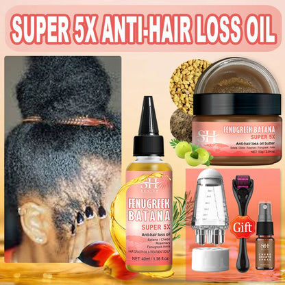 2024 Super Fast 5x Hair Growth Oil Fenugreek Anti-Hair Loss Oil Rosemary Hair Regrowth Chebe Batana Butter Hair Mask Amla Oils